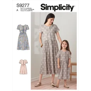 Simplicity Sewing Pattern S9277 Misses' & Children's Dresses