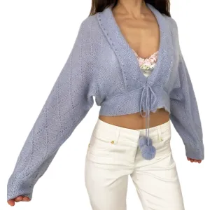 Soft Mohair Pom Pom Cardi (M)