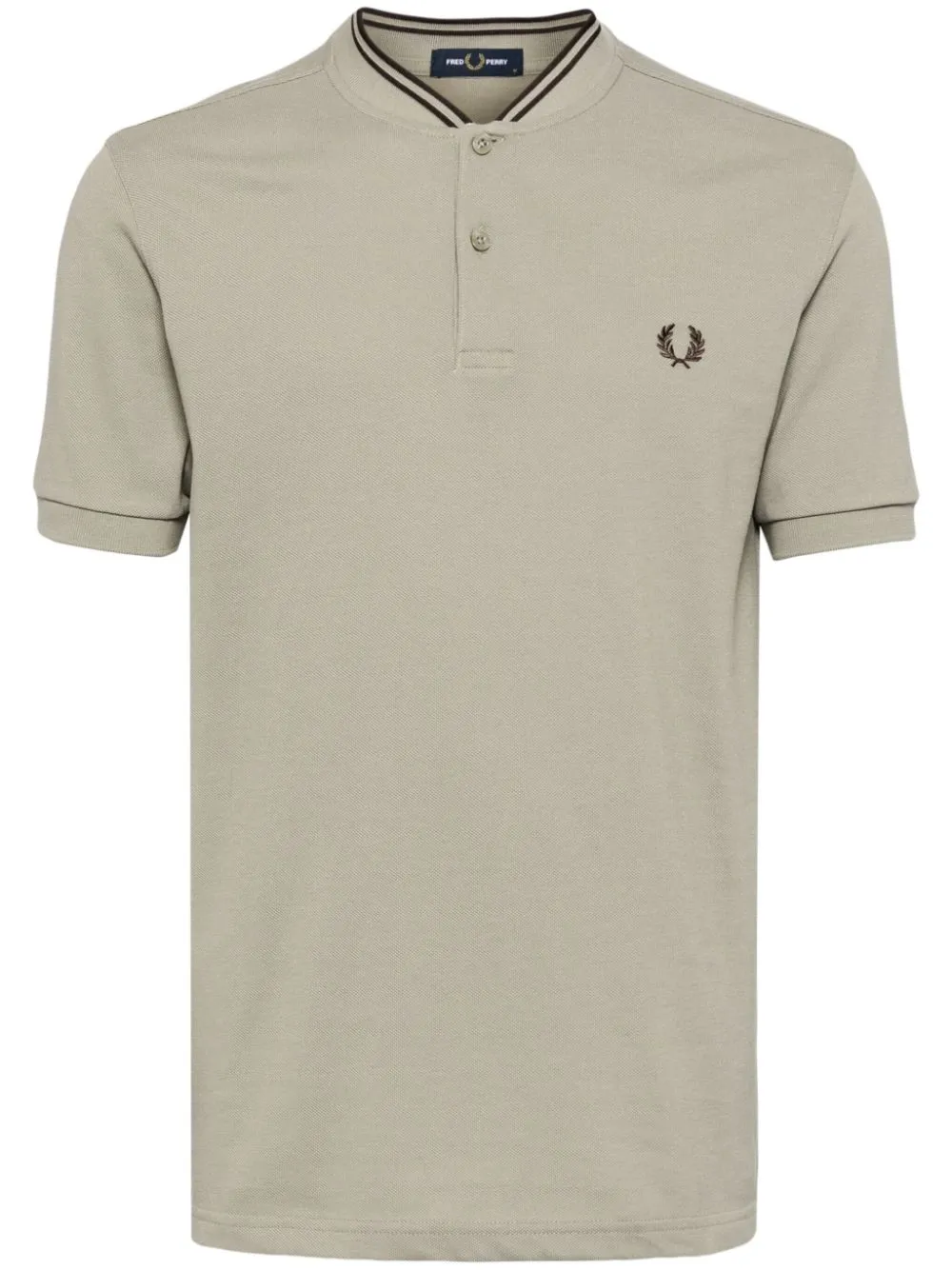 stripe-trim cotton polo shirt