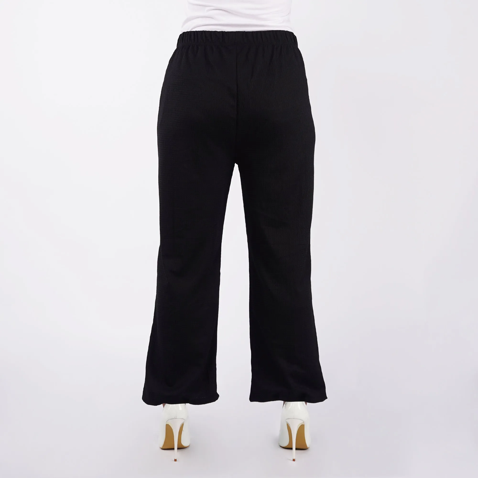 Stylistic Mr. Lee Ladies Basic Non-Denim Flared Pants 145273-U (Black)