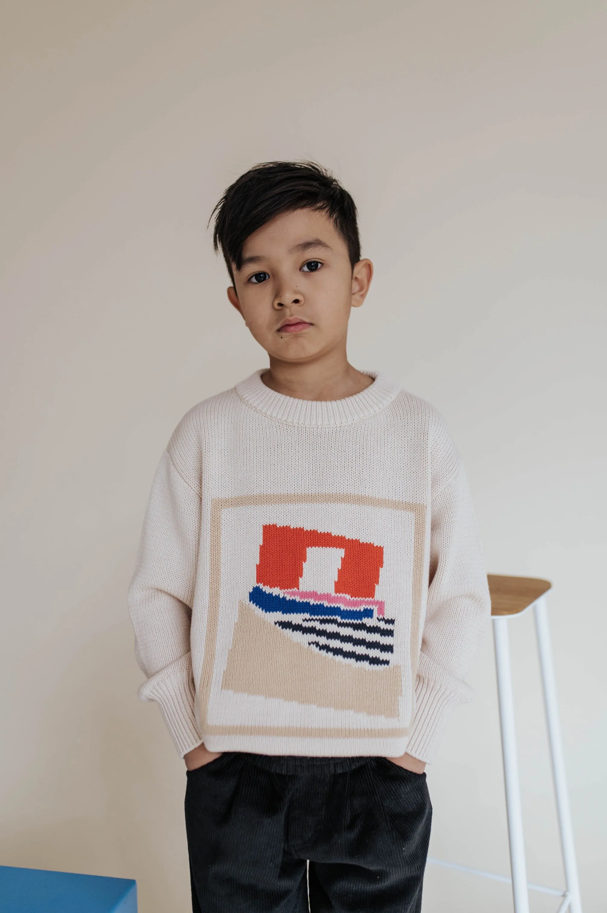 Sweater Knit Boxy Soft Sand