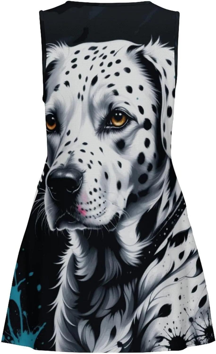 TAIZIYEAH Spotted Dog Casual Tank Top Skirt Womens Sundress Casual Summer Sexy Beach Clothes