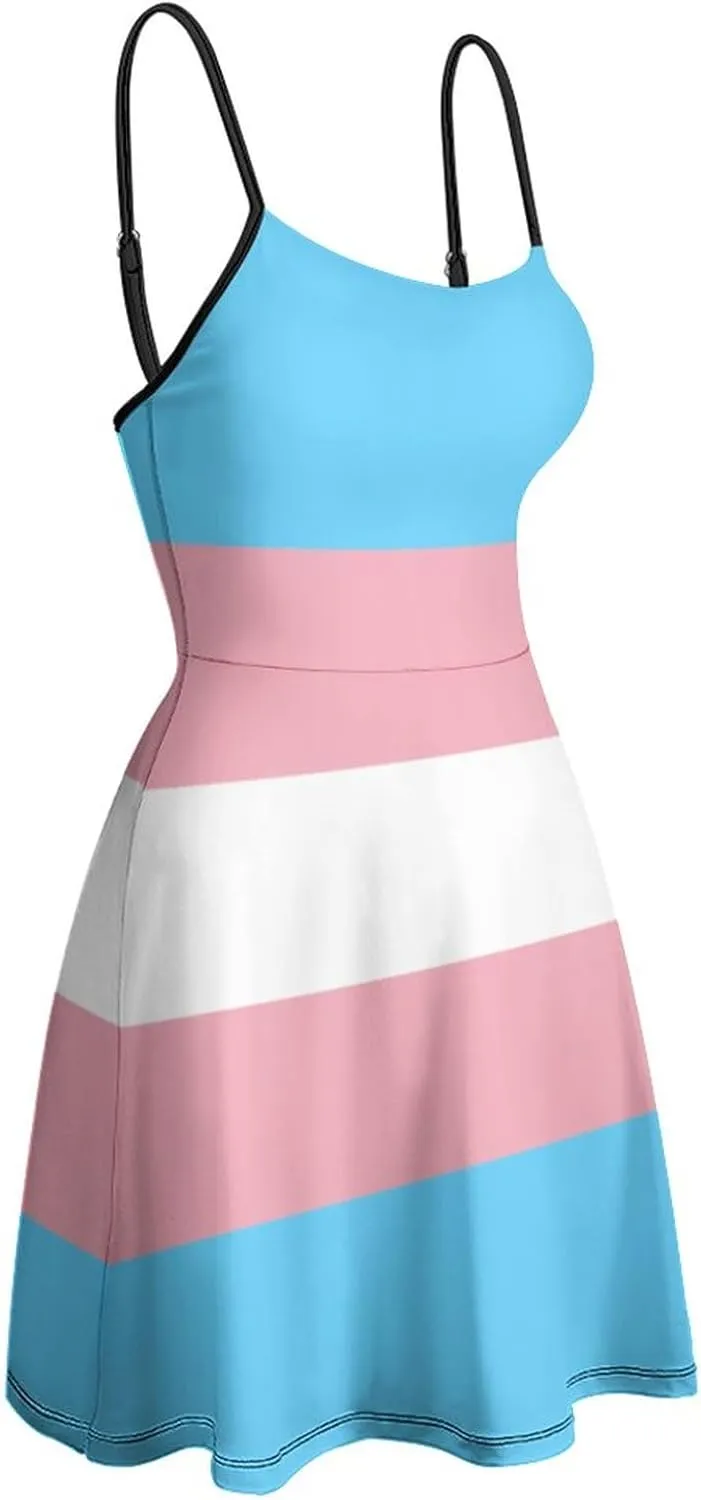 TAIZIYEAH Transgender Pride Flag Printed Camisole Casual for Women Spring Summer Party Clothes