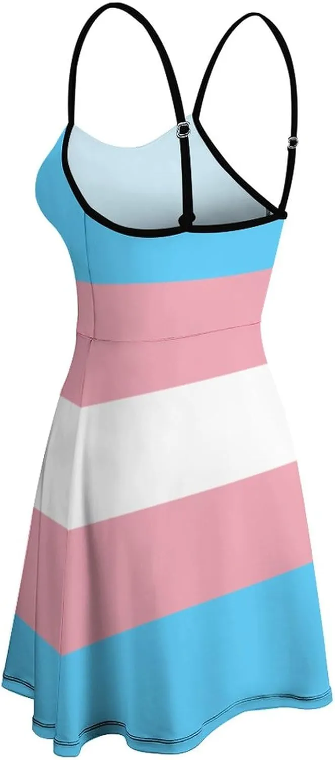 TAIZIYEAH Transgender Pride Flag Printed Camisole Casual for Women Spring Summer Party Clothes