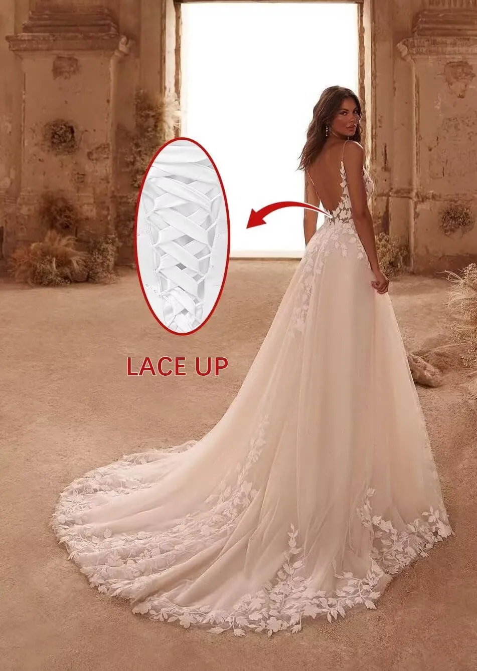 Tulle Lace Wedding Dresses for Bride 2025 Mermaid Off Shoulder A-Line V-Neck Beach Wedding Bridal Gowns for Women