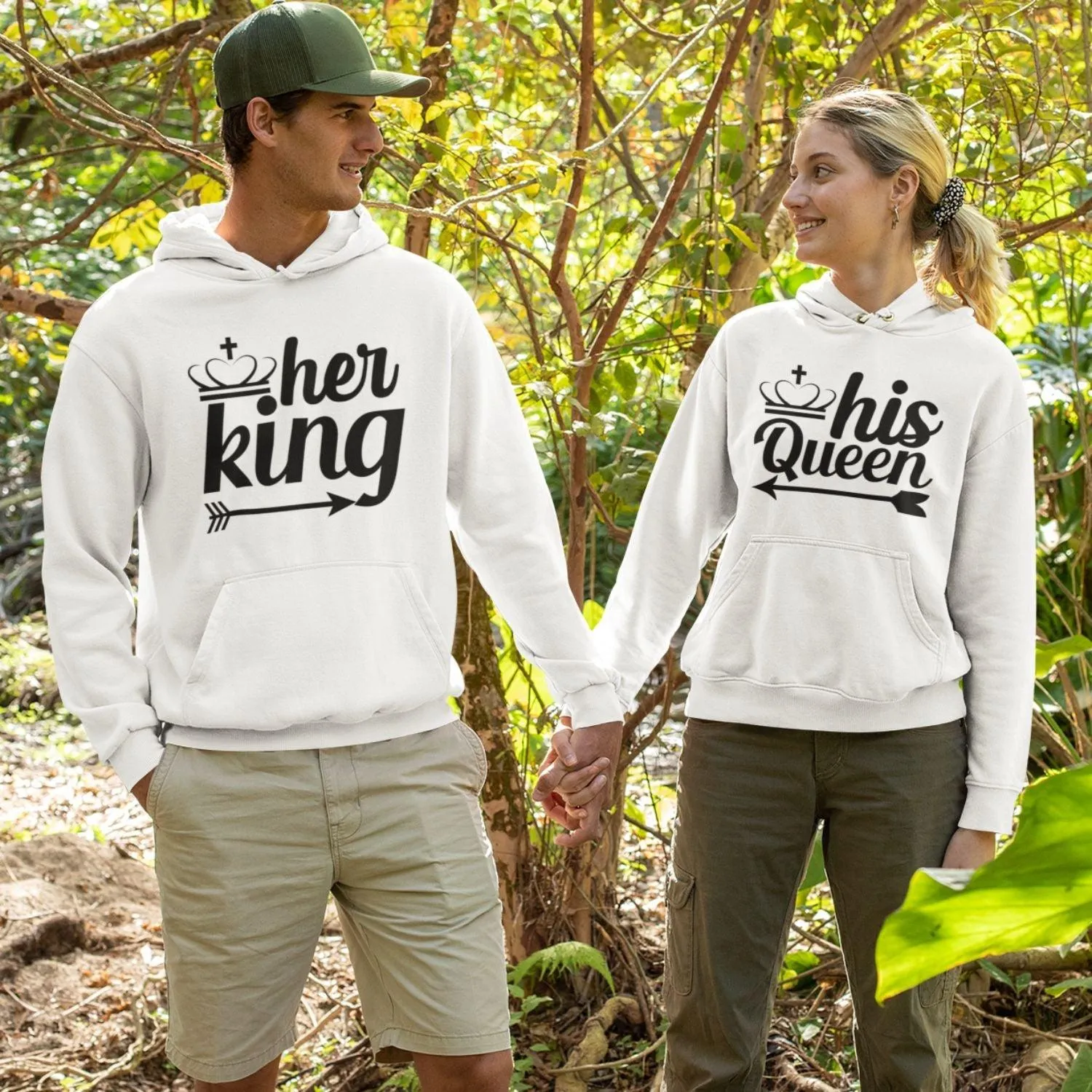 Valentine Matching Set: His Queen & Her King Gift for Couples
