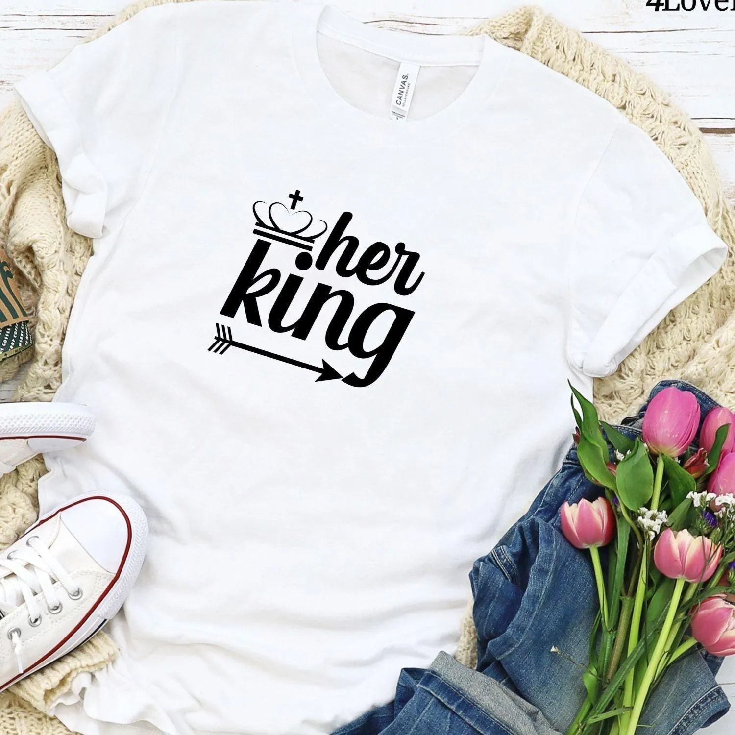 Valentine Matching Set: His Queen & Her King Gift for Couples