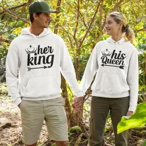 Valentine Matching Set: His Queen & Her King Gift for Couples