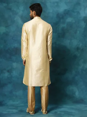 VASTRAMAY Men's Silk Blend Kurta Pyjama