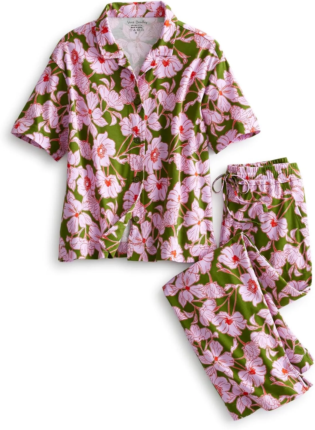 Vera Bradley Women's Cotton Button-Down Pajama Set