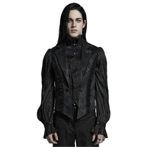 Victorian Gothic Jacquard Lace-Up Vest Waistcoat