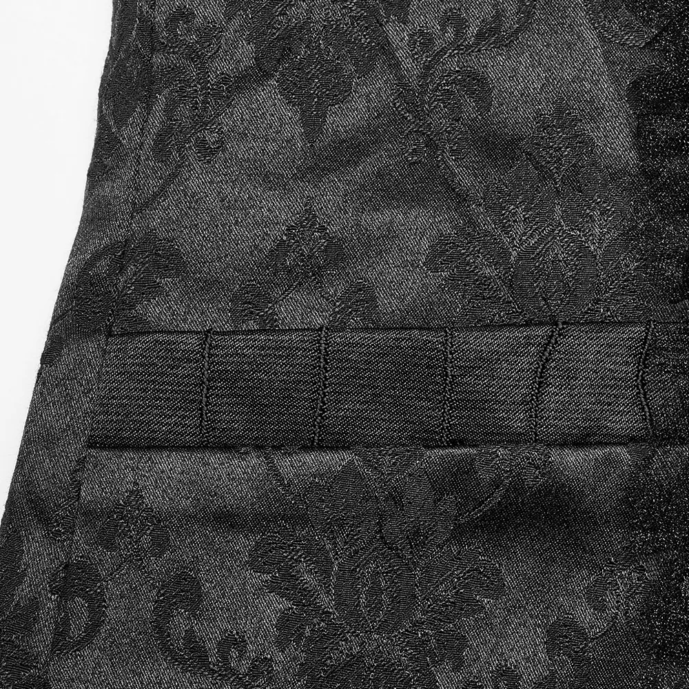 Victorian Gothic Jacquard Lace-Up Vest Waistcoat