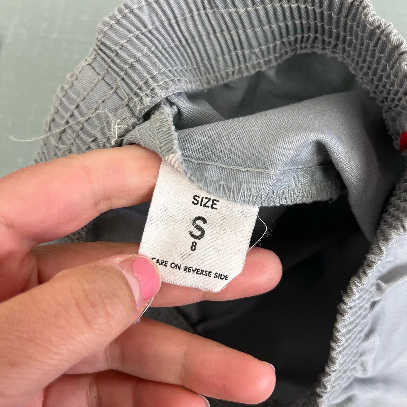 Vintage Gray Track Shorts Small 8