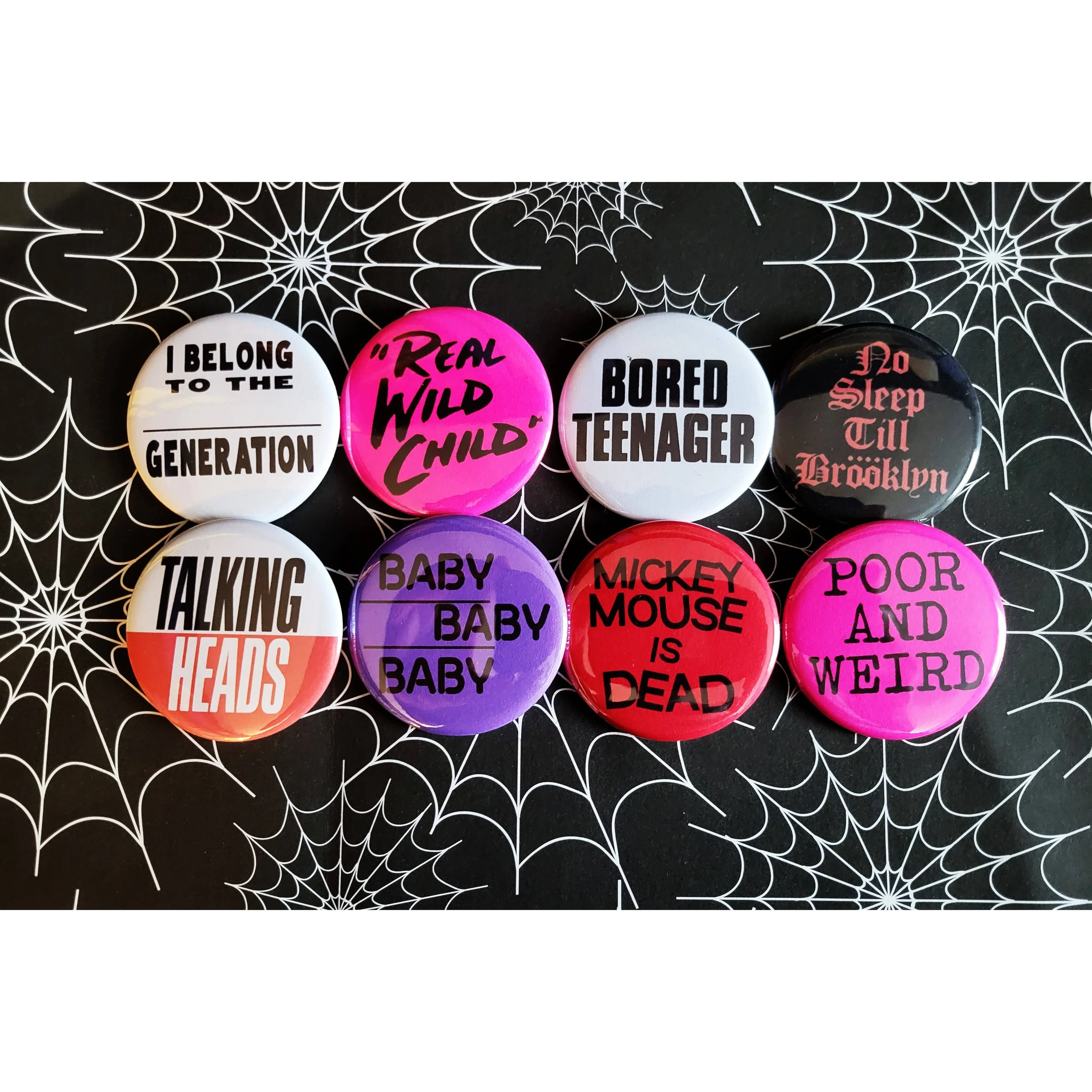 Vintage Reproduction No Sleep Till Brooklyn Classic Punk Rock Small Pinback Button | 1.25" Diameter