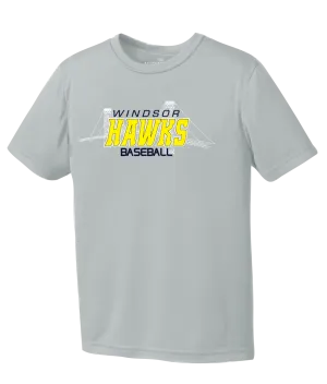 Windsor Hawks Baseball Adult Dri-Fit T-Shirt with Printed Logo