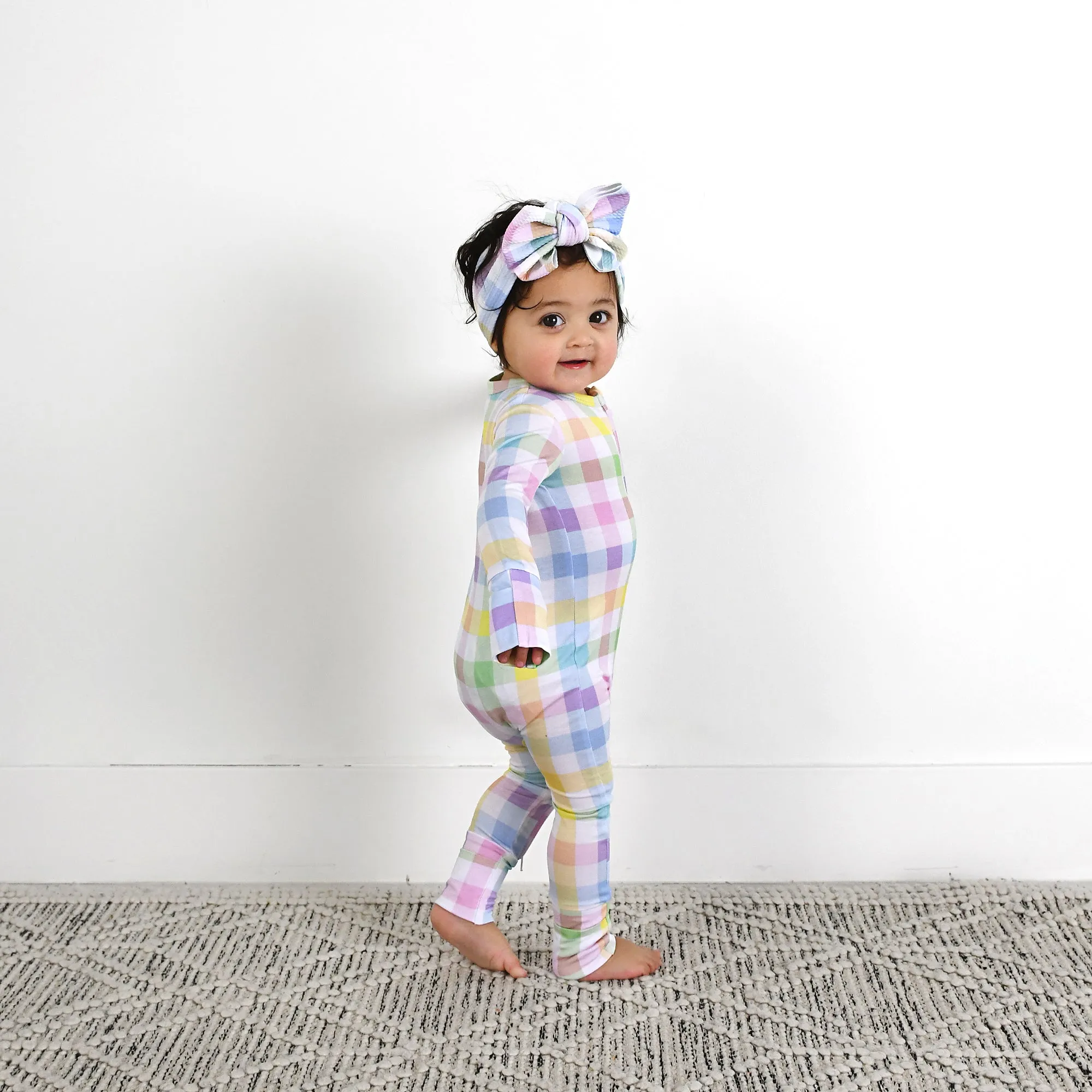 Winnie Pastel Plaid HEADWRAP