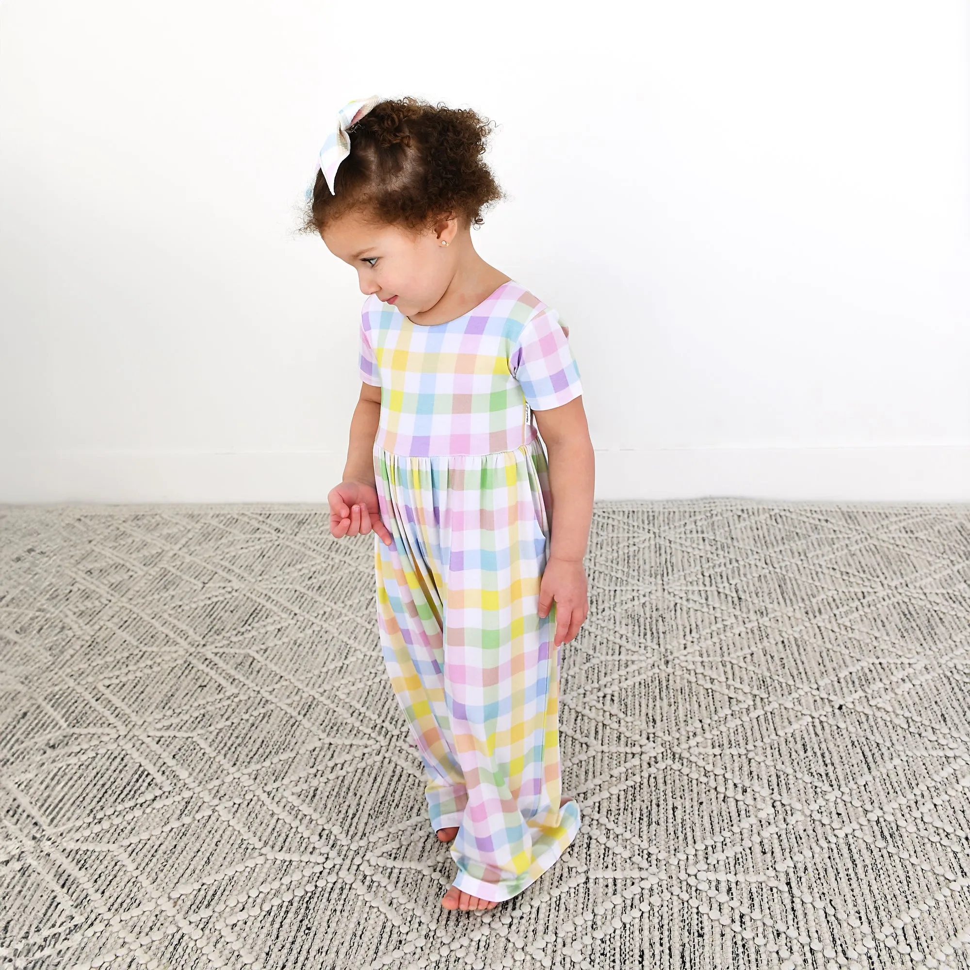 Winnie Pastel Plaid ROMPER