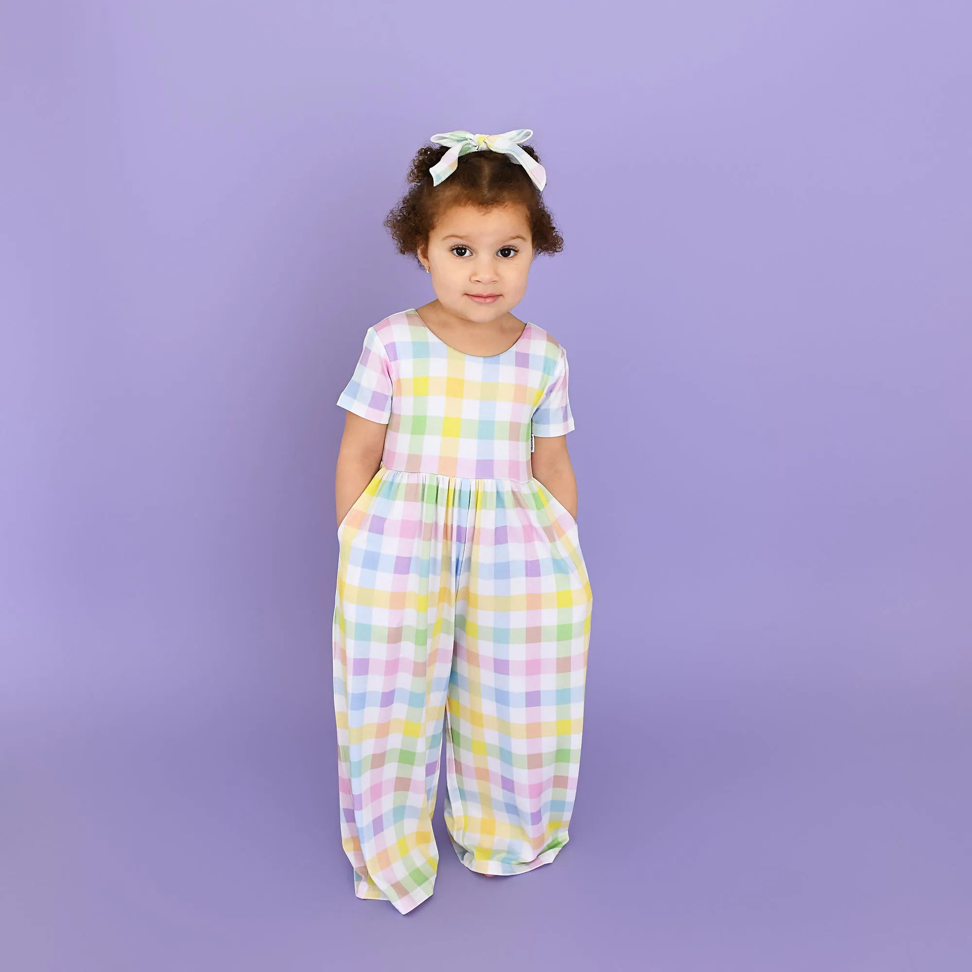 Winnie Pastel Plaid ROMPER