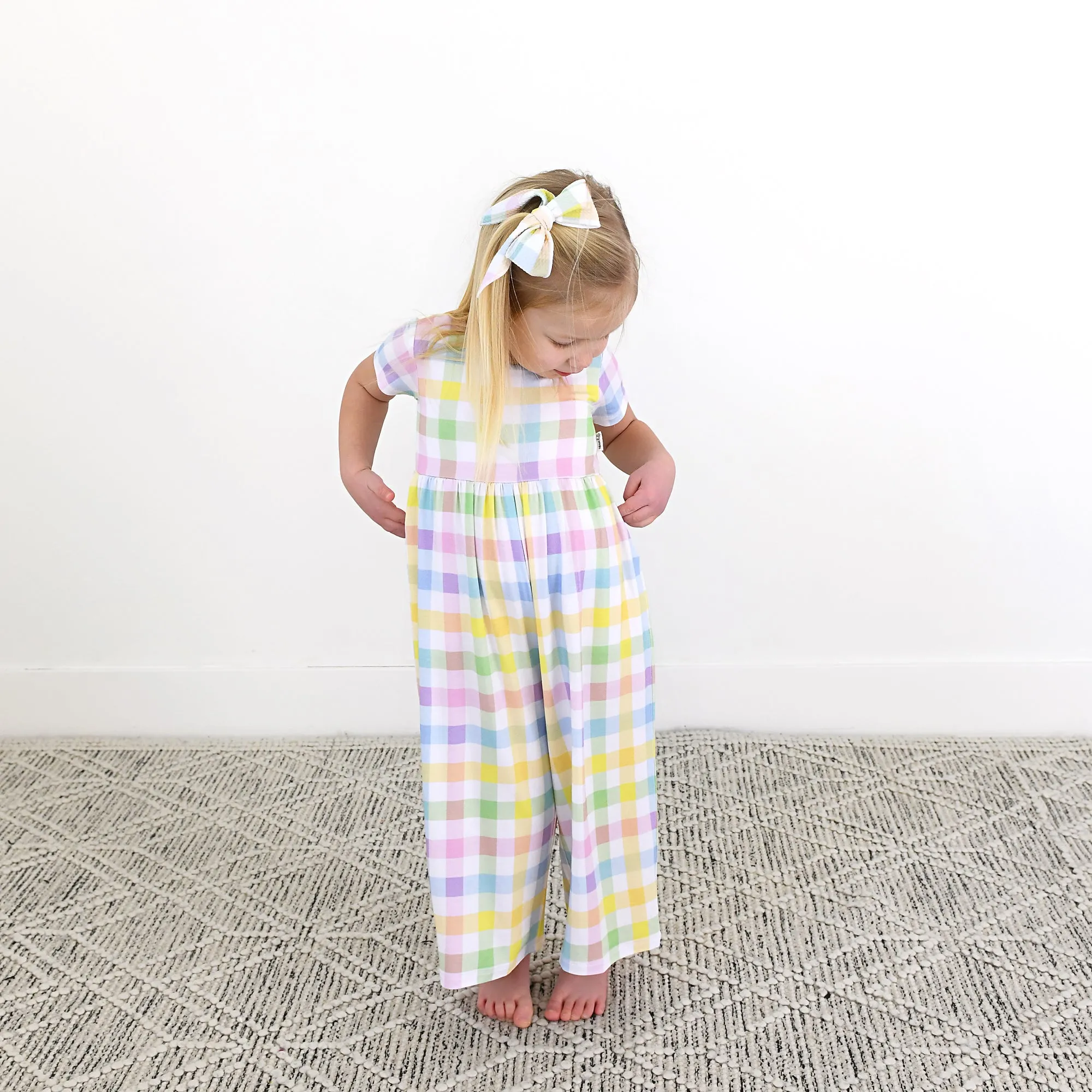 Winnie Pastel Plaid ROMPER