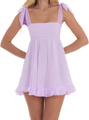 Women Y2k Lace Mini Dress Casual Backless Flowy A-Line Party Short Dress Ruffle Hem Tie Back Going Out Boho Sundress
