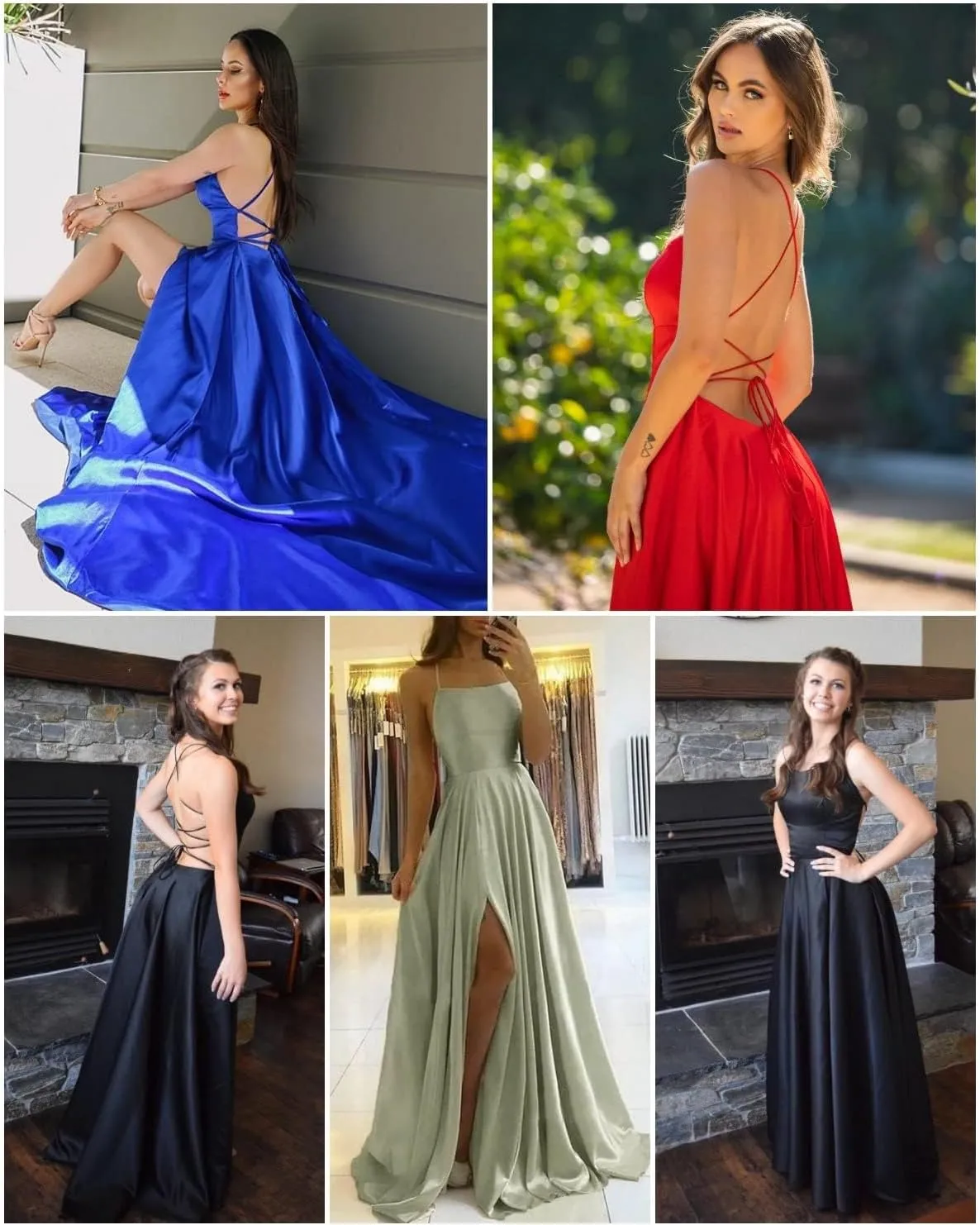Womens Long Prom Dresses for Teens with Pockets Spaghetti Straps Formal Party Evening Gowns 2025 Prom Dress RO045
