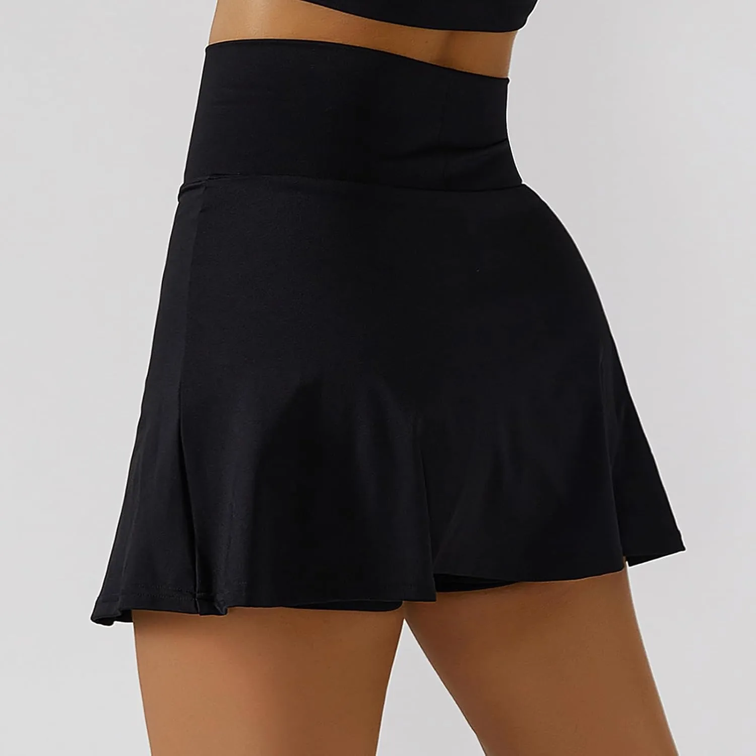 Women's Tennis Skirts Sport Bra Set High Waisted Golf Skorts Skirt One Shoulder Sports Running Workout Activewear