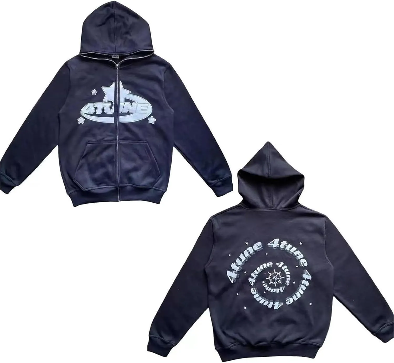 Y2K Hoodie Women Men Zip Up Grunge Aesthetic Hoodies Casual Vintage Oversized Pullover Sweatshirt Harajuku Jacket