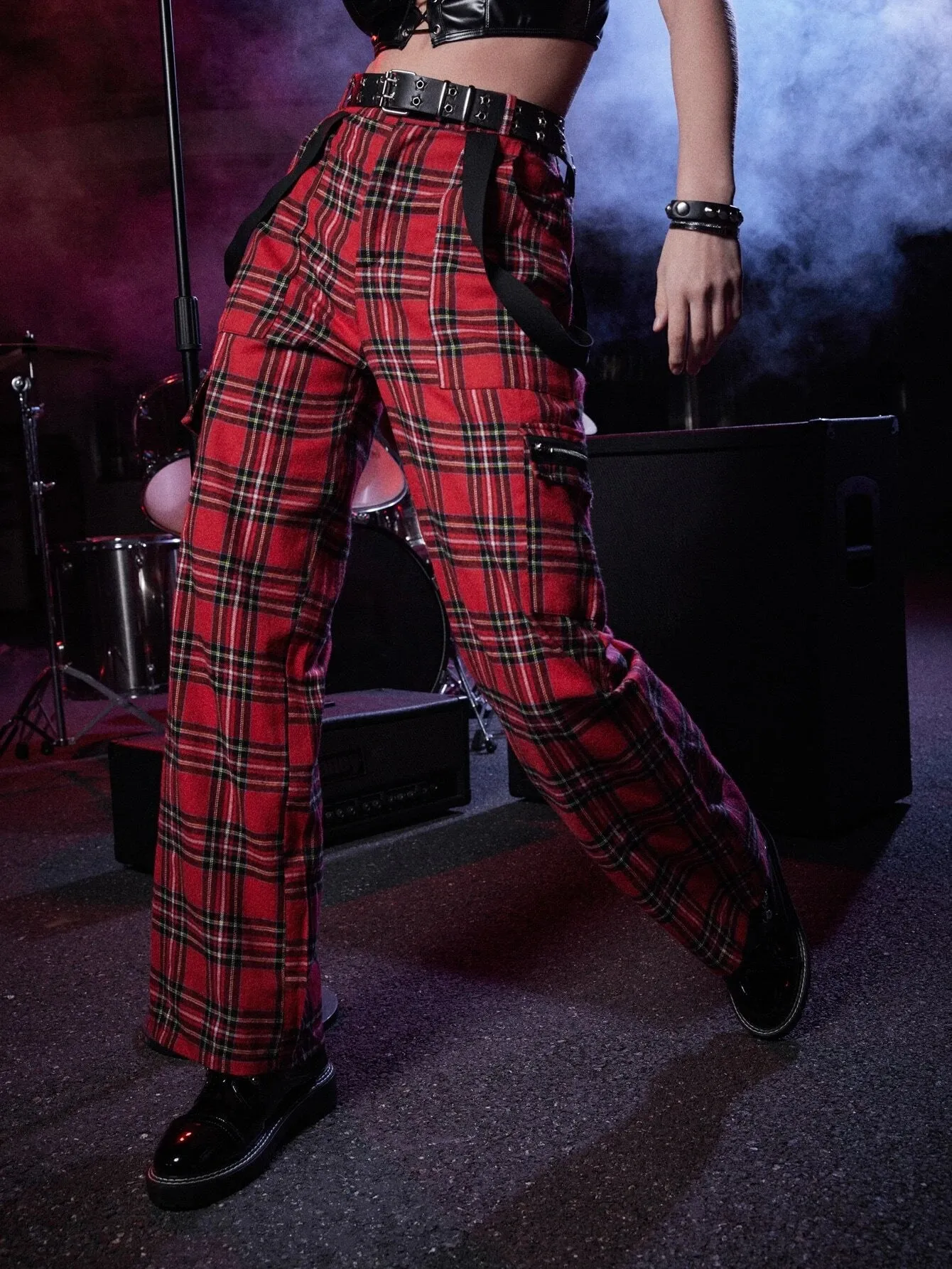 Zipper Straight Leg Pants